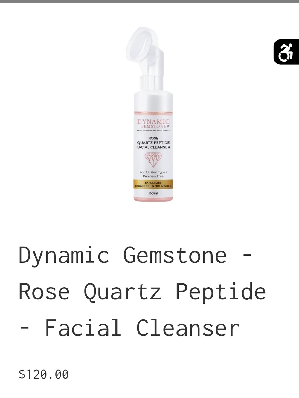 Rose Quartz Peptide Facial Cleanser - White & Pink